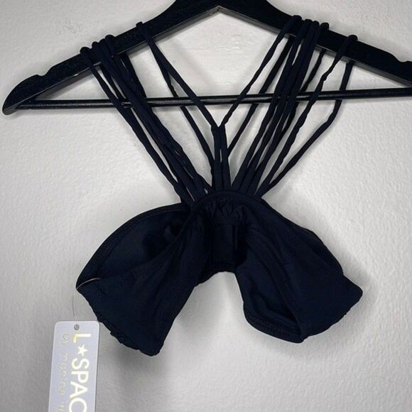 L*Space St Tropez Bikini Top Black Womens Size XS - Picture 7 of 8